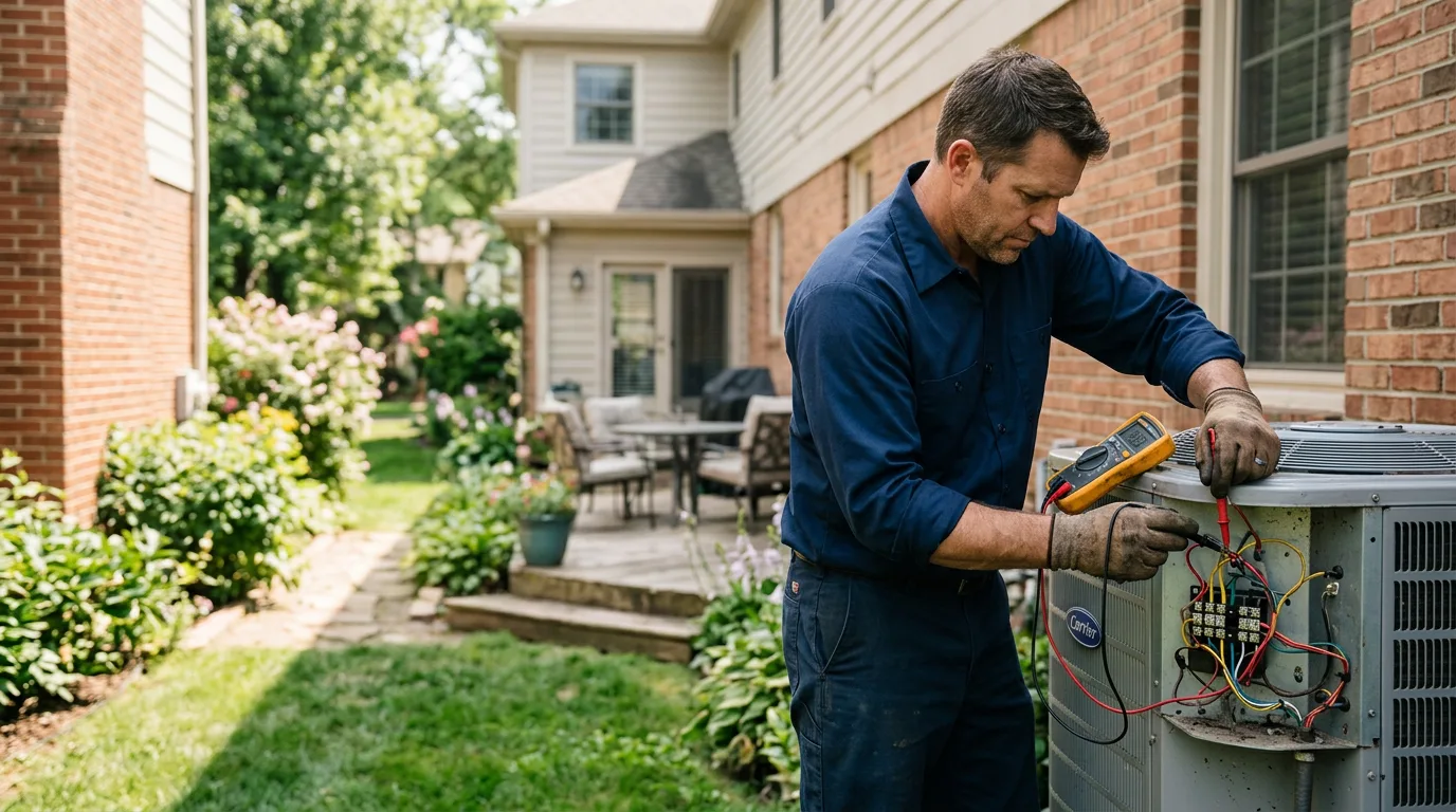 HVAC technician working near Harpster, OH